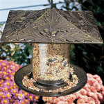 6 in. Oak Leaf Tube Style Bird Feeder French Bronze