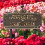 Dragonfly Garden Quote Lawn Plaque Bronze & Gold